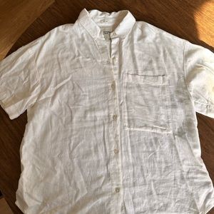 Oversized A&F short sleeve button down
